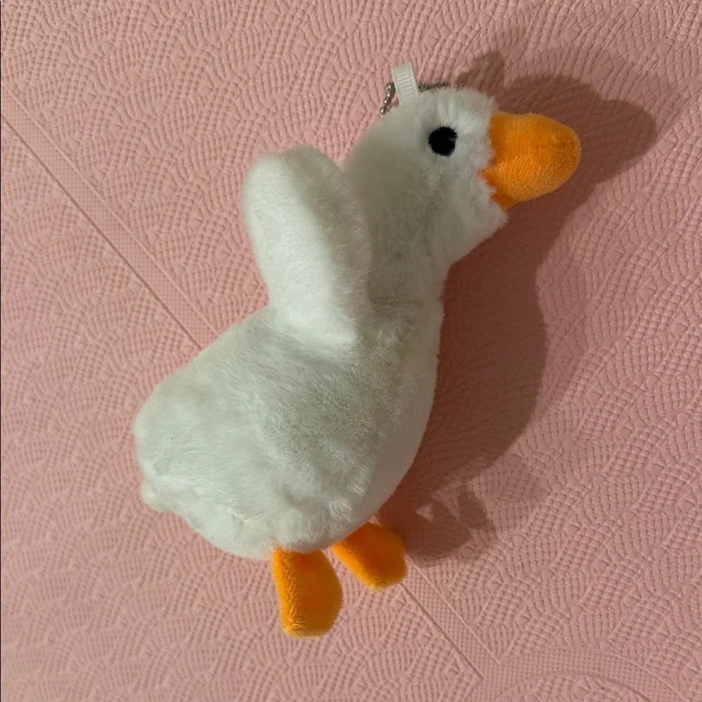Plush Duck Bird with Egg key chain